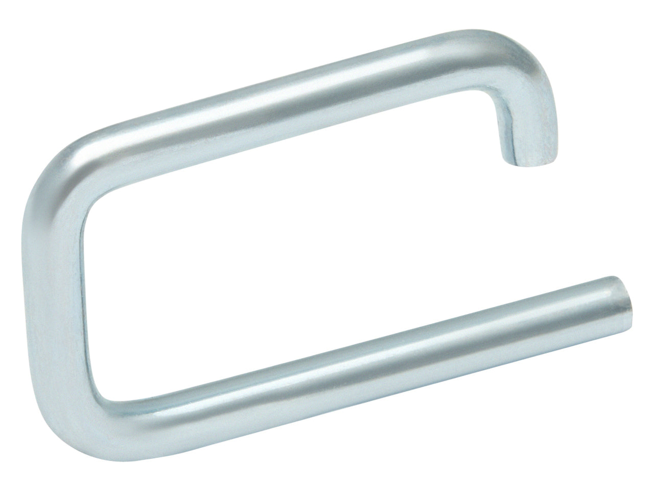 Metallic handle on a white background