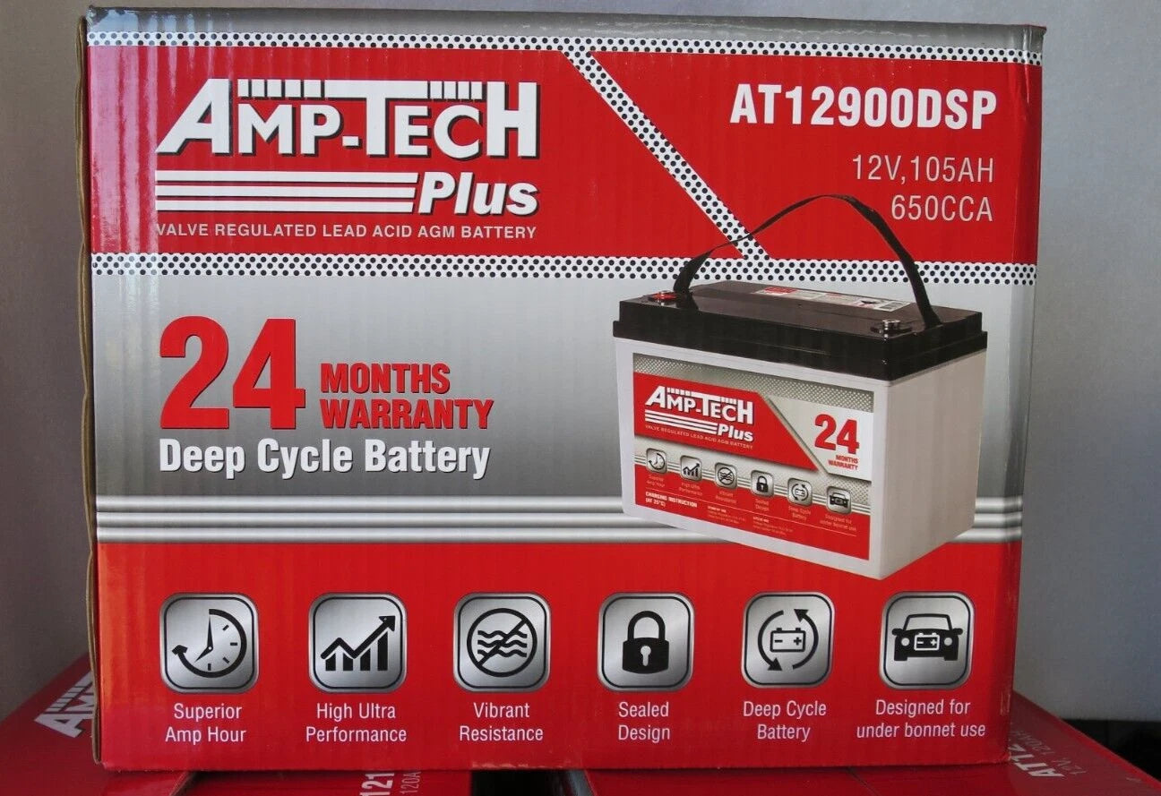 Amp-Tech (12V 105Ah) Battery