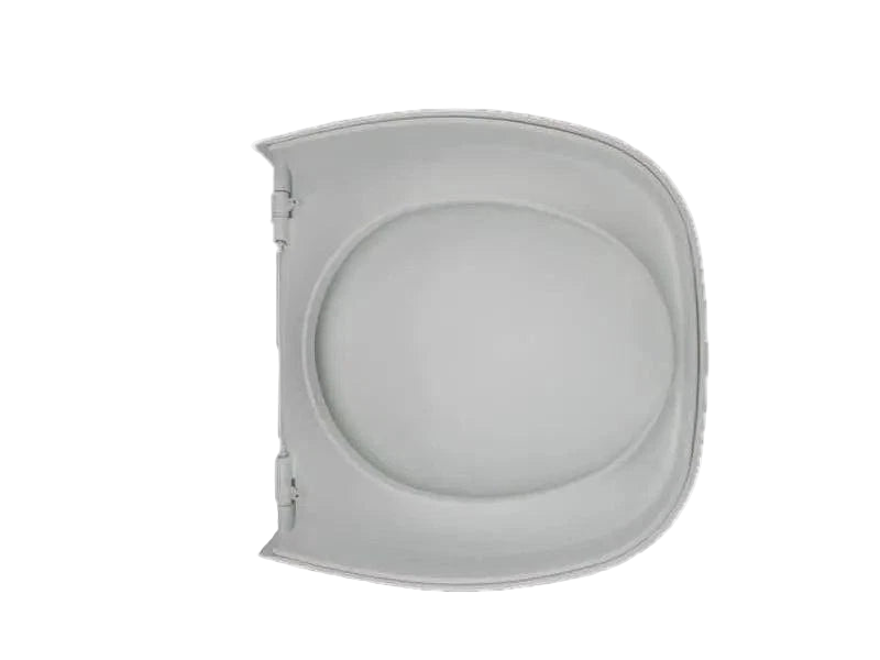 Gray plastic cover on a white background